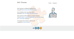 Desktop Screenshot of dirk-thomas.net